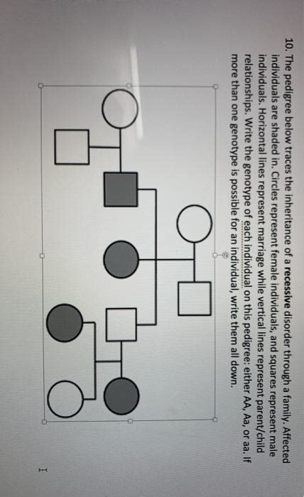 Solved The Pedigree Below Traces The Inheritance Of A Chegg