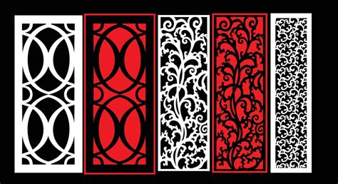 Decorative wall panel set chinese mdf cnc router laser cutting pattern ...