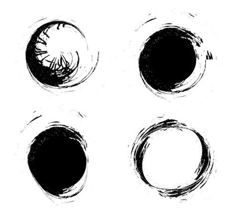 Premium Vector A Set Of Black Ink Splatters On A White Background Set