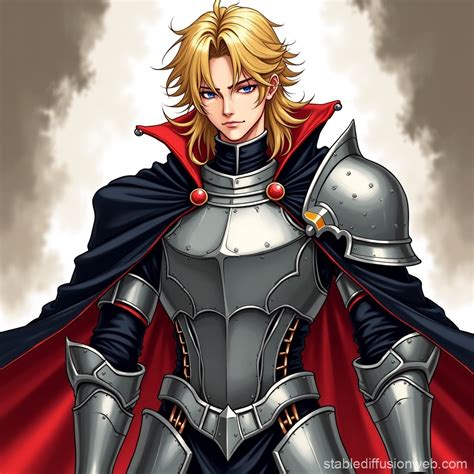 Dark Fantasy Blonde Prince With Silver Armor Stable Diffusion Online