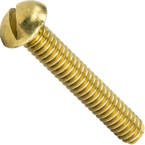 Fastenere 8 32 X 1 1 2 Brass Machine Screws Bolts Round Head Slotted Drive Qty 25