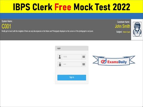 IBPS Clerk Free Mock Test 2022 Available On Official Site Direct Link