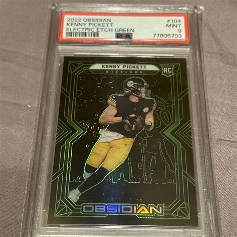 Panini Obsidian Rookies Electric Etch Green Kenny Pickett