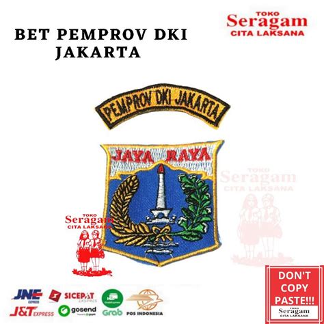 Jual Badge Emblem Bet Logo Pemprov Dki Jakarta Bordir Satu Set