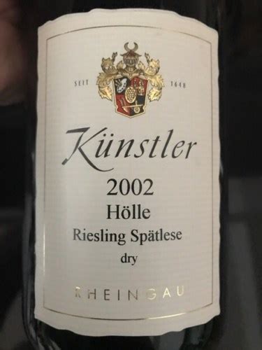 Künstler Riesling Hölle Spätlese Trocken Vivino US