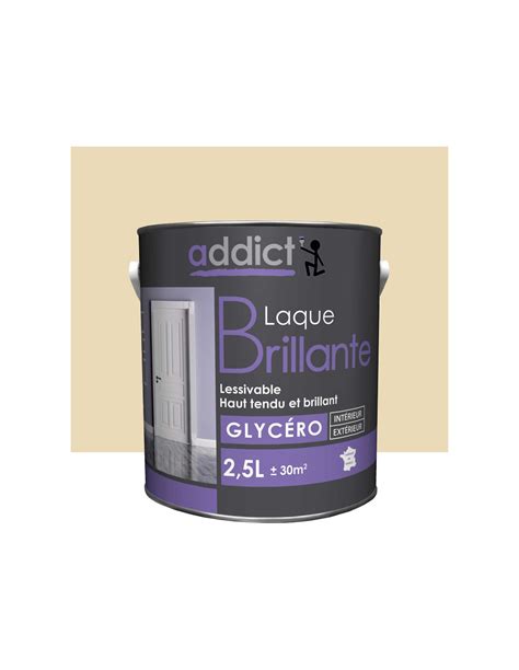 ADDICT Peinture Glycéro Laque Brillant Blanc Cassé 2 5 L