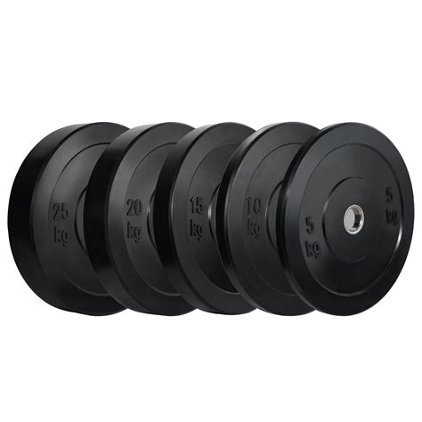 Cross Fitness Power Weight Lifting Rubber Barbell Bumper Plates