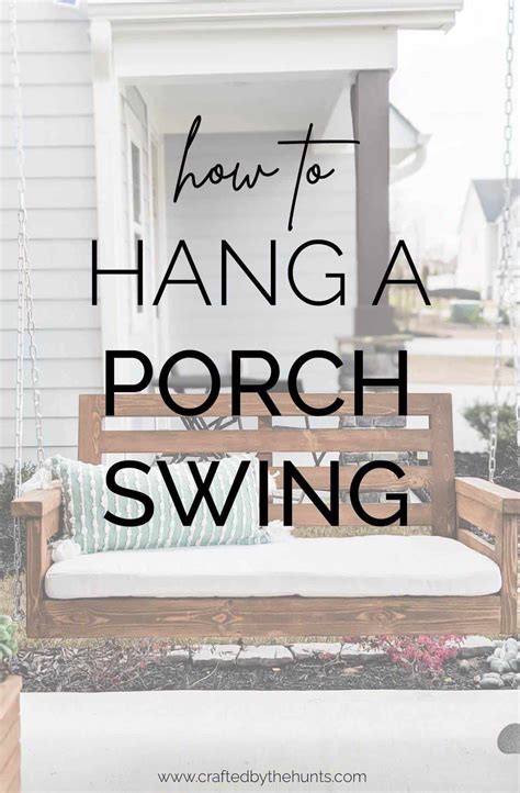 How to Hang a Porch Swing - Pine and Poplar