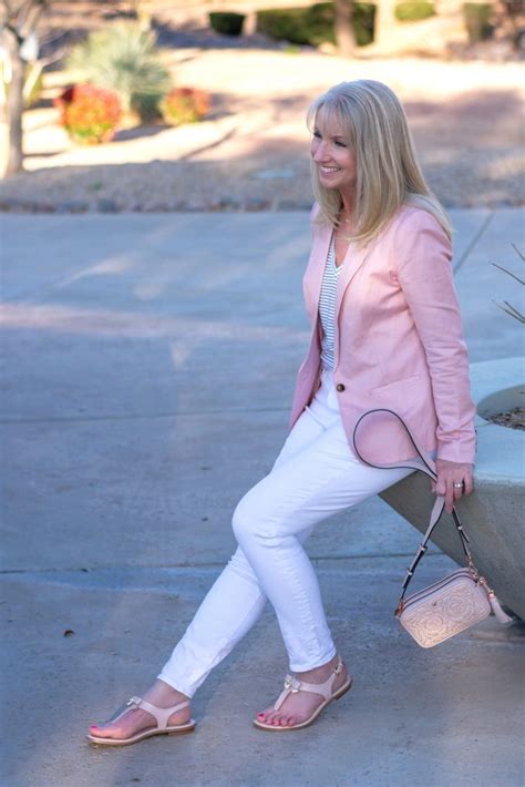 4 Ways To Style A Pink Linen Blazer Dressed For My Day