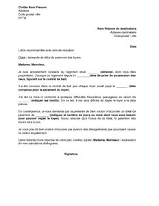 Exemple De Lettre Pour Demander Un Delai De Paiement Aux Impots Le