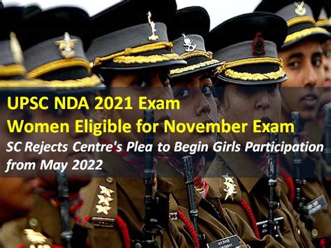 Upsc Nda 2021 Nov 14 Exam For Female Candidates Sc Rejects Centres