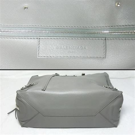 【送料無料】バレンシアガ Balenciaga 2wayショルダートートバッグ 432596 グレー ペーパーb4ジップアラウンド★美品★