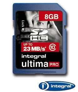 8GB Integral Ultima Pro SDHC CL10 High Speed Memory Card