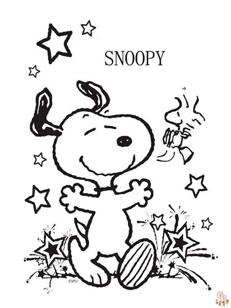 Free Printable Snoopy Coloring Pages Gbcoloring