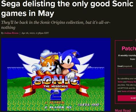 "The only good Sonic games" : SonicTheHedgehog