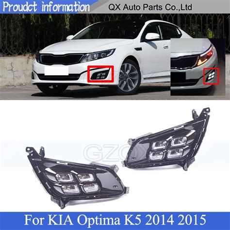 Capqx A Pair Led Drl Front Driving Light For Kia Optima K