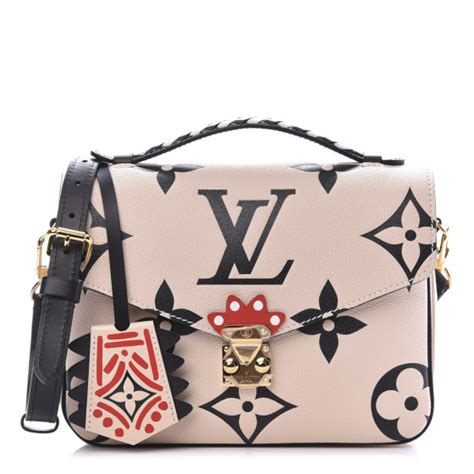 Louis Vuitton Empreinte Monogram Giant Crafty Pochette Metis Creme