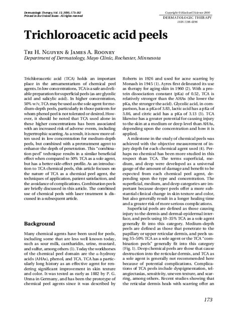 (PDF) Trichloroacetic acid peels | Tri Nguyen - Academia.edu