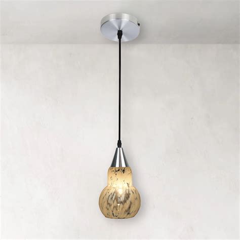 Lustre Pendente Taschibra Verona E27 Transparente Leitoso Bivolt Prata