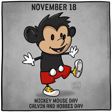 November 18 Every Year Mickey Mouse Day Calvin And Hobbes Day