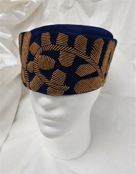 Velvet Nigerian Traditional Native Wear Men Cap Abbeestore