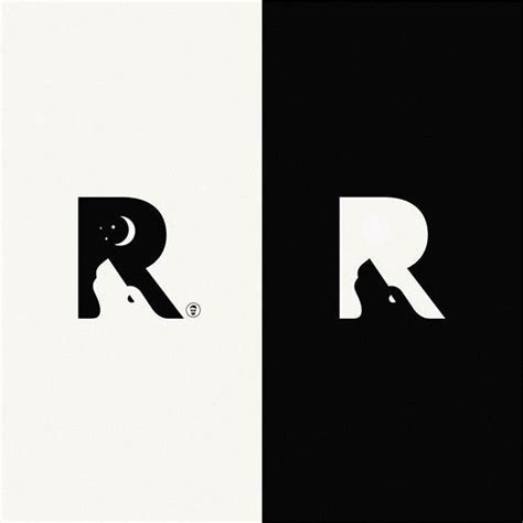 The Letter R Is Made Up Of Black And White Letters