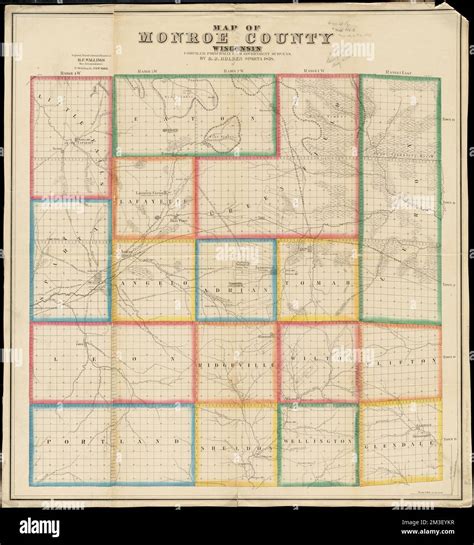 Map of Monroe County, Wisconsin , Monroe County Wis., Maps Norman B ...