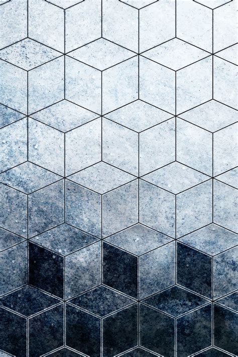 Abstract Blue Cubic Patterned Background Vector Free Image By