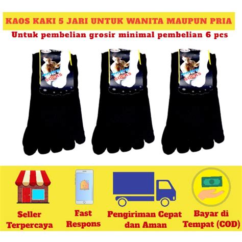 Jual KAOS KAKI LIMA JARI HITAM POLOS UNTUK PRIA DAN WANITA KAOS KAKI 5