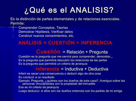 Qu Es El Analisis Qu Es El Analisis Es La Distinci N De Partes