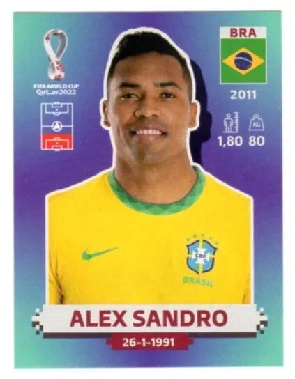 PANINI FIFA WORLD Cup QATAR 2022 BRA 5 Alex SANDRO Brazil Sticker 1