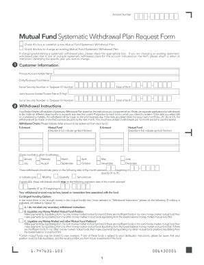 Fillable Online Mutual Fund Systematic Withdrawal Plan Signator One