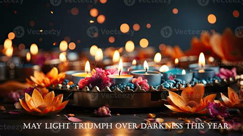 May Light Triumph Over Darkness This Year Greeting Indian Holdiday