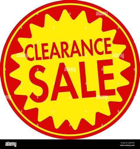 Sale Label Vector Illustration Clearance Sale Stock Vector Image