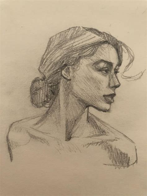 woman pencil sketch portraiture drawing art drawings sketches