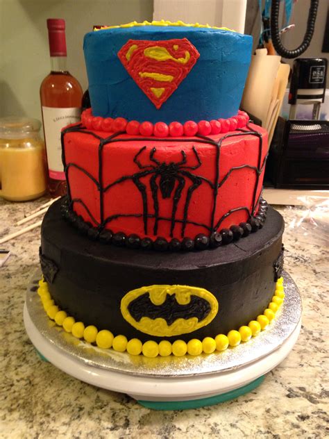 Superhero Cake All Buttercream Cake Superhero Cake Desserts