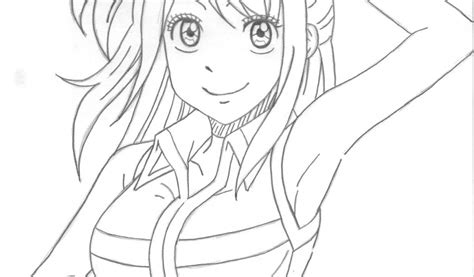 Coloriage Lucy Fairy Tail Dessins En Noir Et Blanc Page 2 Mangas