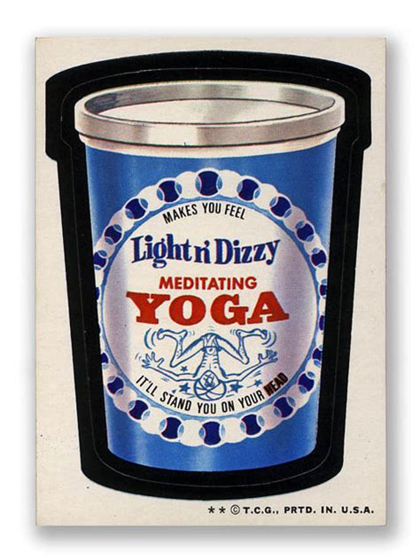 Wacky Packages Topps 5th Series Light And Dizzy Yoga