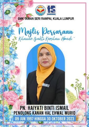 Buku Program Majlis Persaraan Puan Haiyati Binti Ismail Noorul