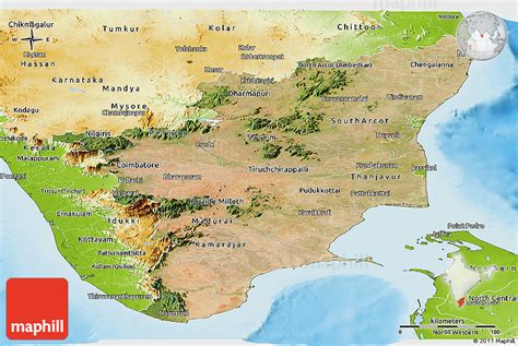 Physical Map Of Tamil Nadu Images