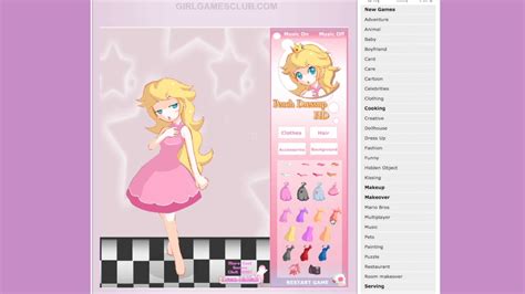 Princess Peach Dress Up Game