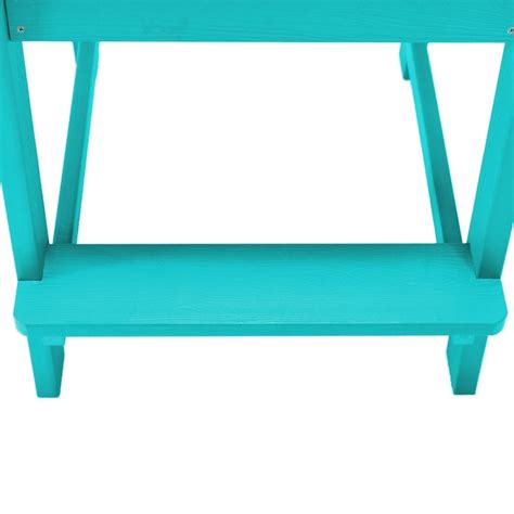 Lue Bona The Adirondack Aruba Blue Plastic Frame Stationary Adirondack