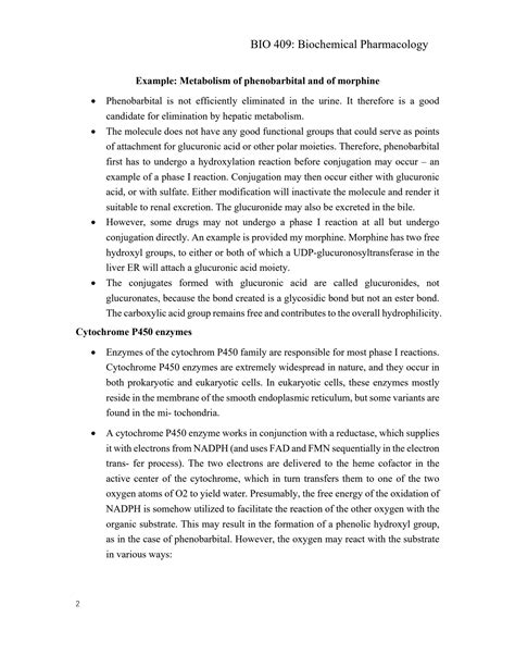 SOLUTION Drug Metabolism And Excretion Notes Studypool