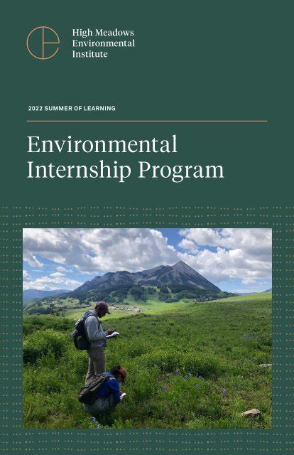 Environmental Internship Program 2022 Booklet