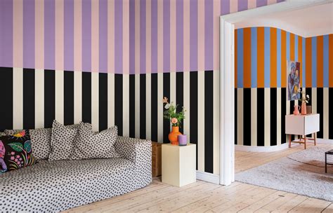 Striped, Pink & Lilac - Rebel Walls