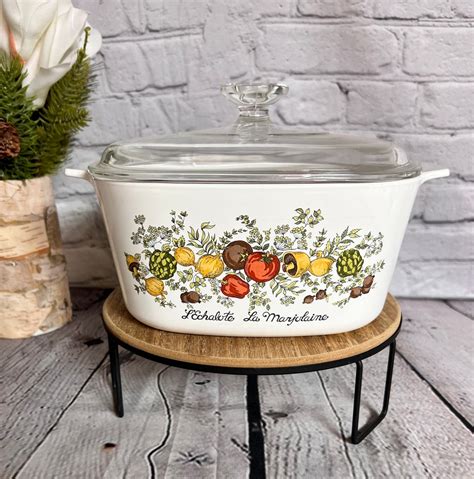 Vintage Corningware 3 Quart Spice Of Life Lechalote Covered Etsy