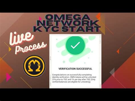 OMEGA NETWORK KYC Verification Process Omega Network KYC Process