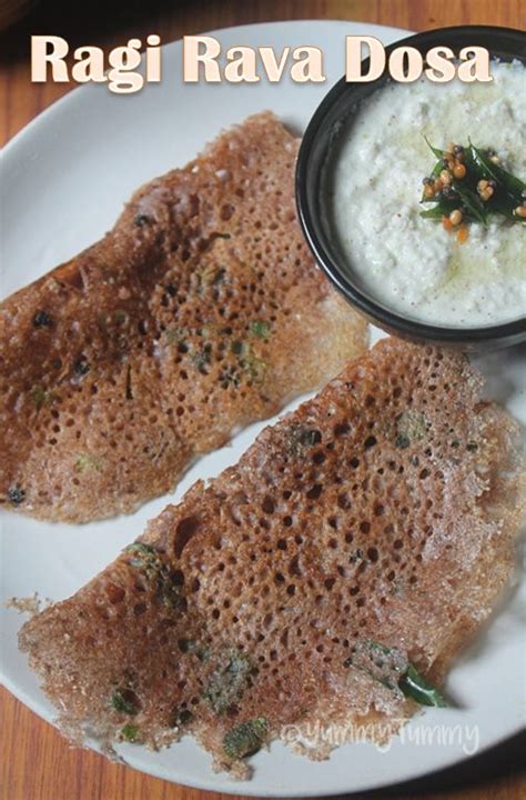 Ragi Rava Dosa Recipe Finger Millet Sooji Dosa Recipe Recipe Dosa