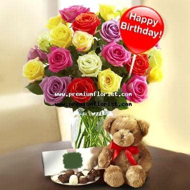 Happy Birthday RosesFREE PICK in USA, USA | USA Flower Shop | Federal ...