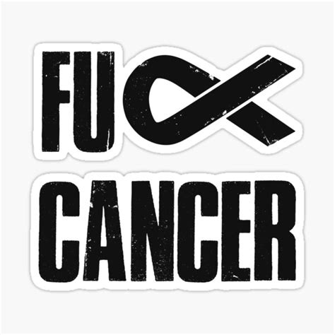 F Ck Cancer Raise Awareness Fight Cure Unisex Shirt Sticker By Boutayna Redbubble